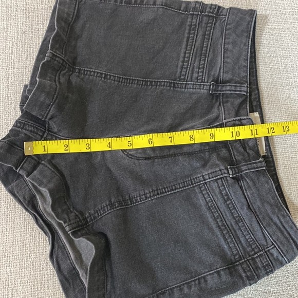 PACSUN 70's black high waist jean shorts sz 24 - Picture 6 of 9